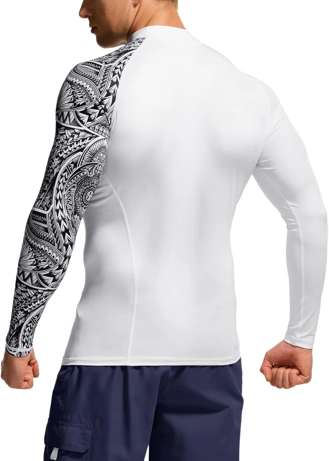 TSLA Men's UPF 50  Long Sleeve Rash Guard, UV/SPF Quick Dry Swim Shirt, Water Surf Swimming Shirts