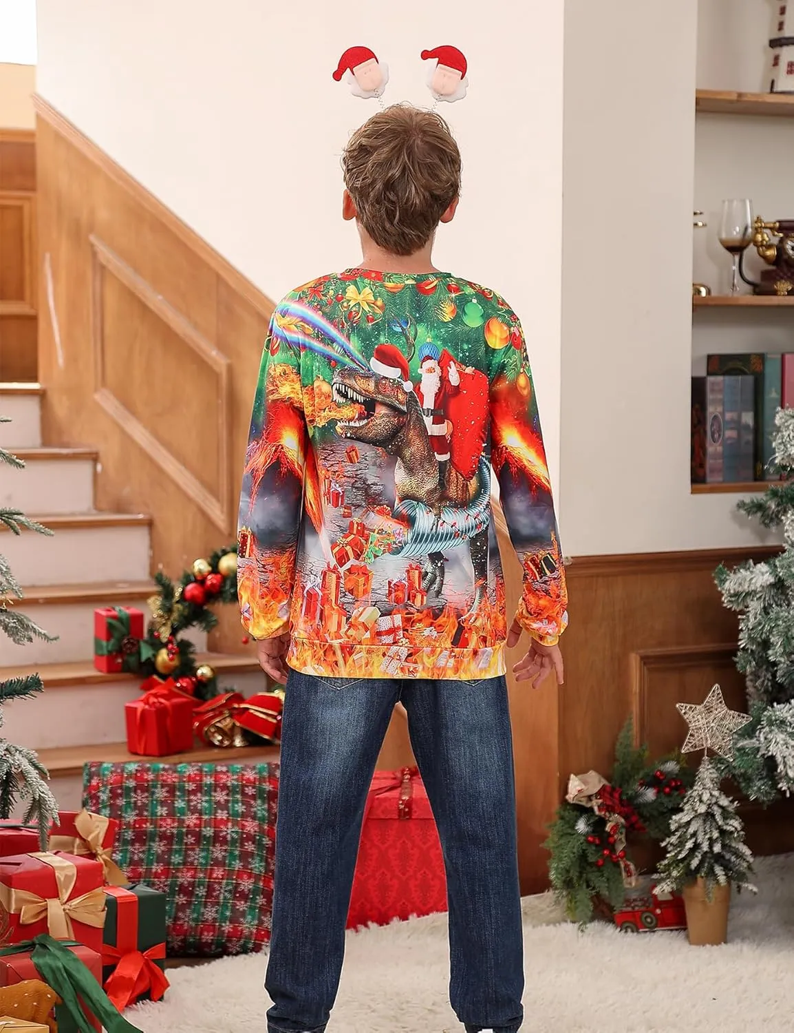 TUONROAD 6-16T Boys Girls Ugly Christmas Sweatshirt Kids Fleece Xmas Sweater Pullover Shirts for Teens