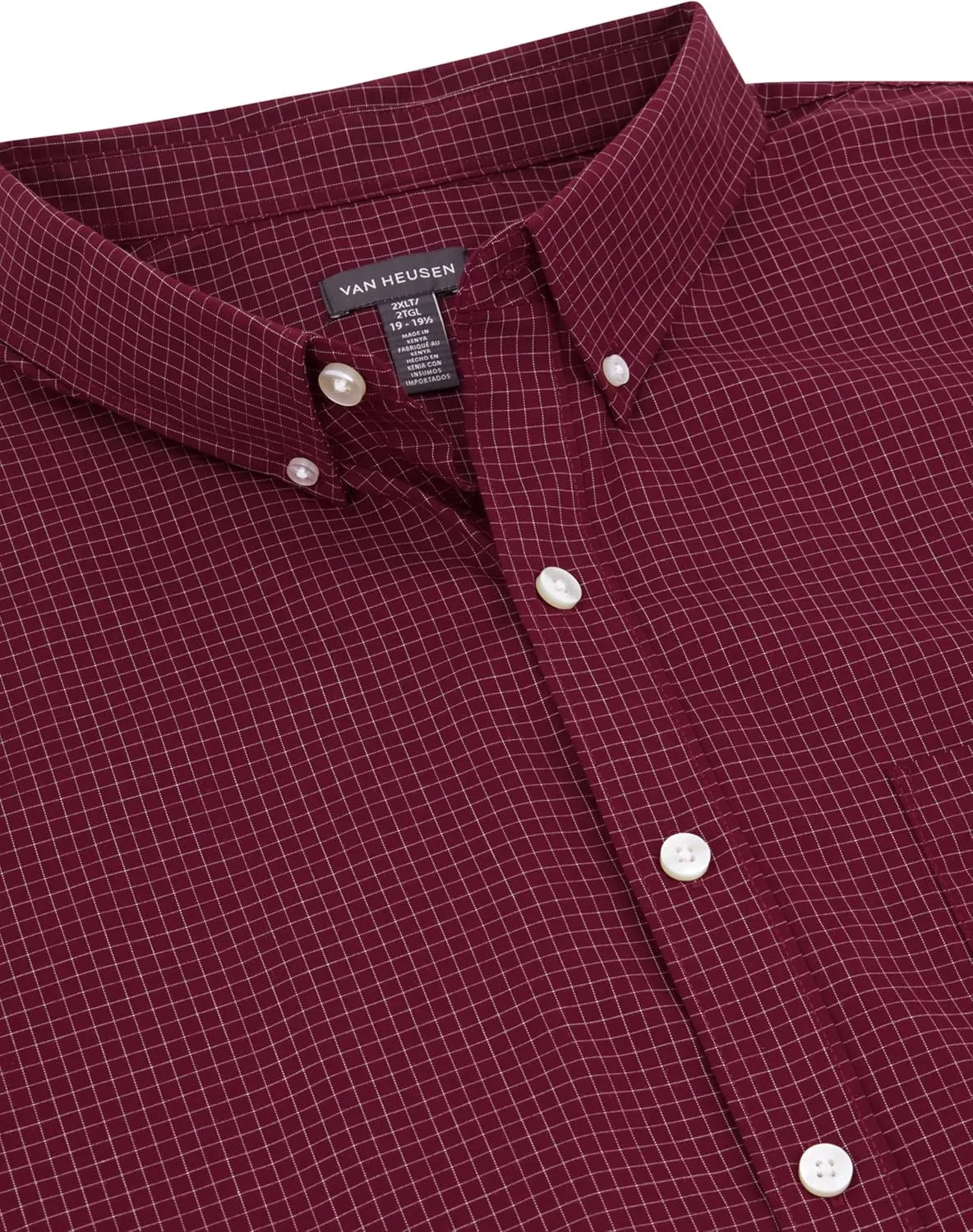Van Heusen Men's Big and Tall Wrinkle Free Long Sleeve Button Down Shirt