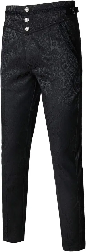 VATPAVE Mens Gothic Pants Cosplay Costume Trousers Steampunk Victorian Pants
