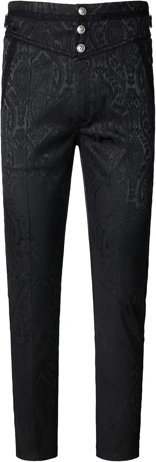 VATPAVE Mens Gothic Pants Cosplay Costume Trousers Steampunk Victorian Pants