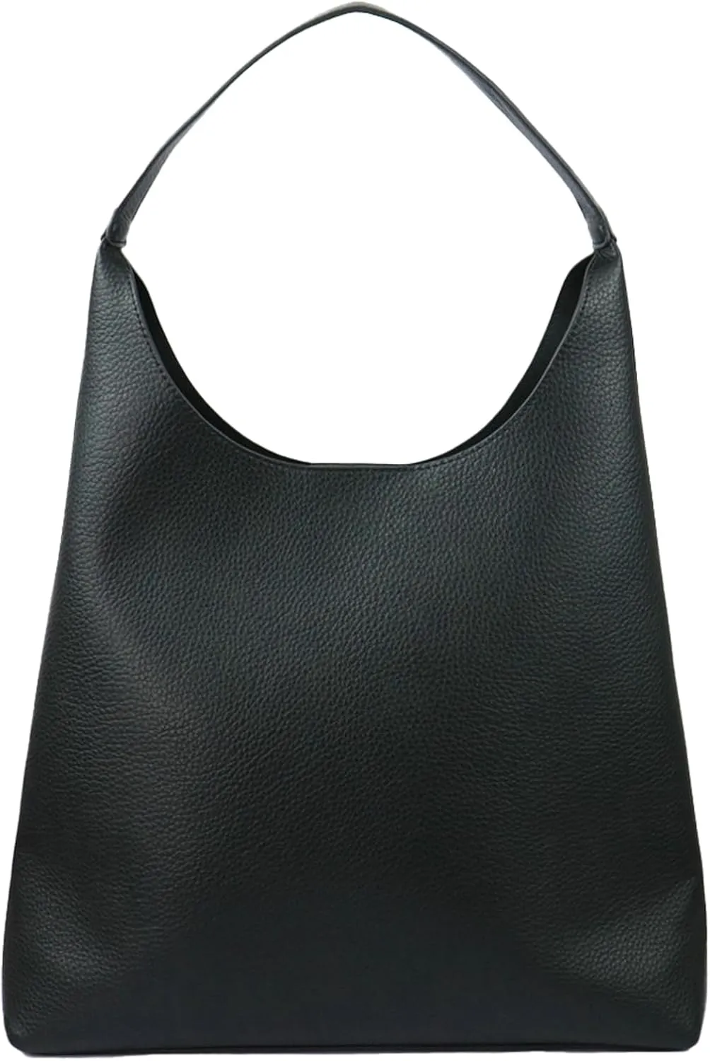 Vegan Leather Tote 2025 Fall Winter Large Shoulder Bag Minimalist Retro Bucket Work Commute Texture Litchi Grain Handbag