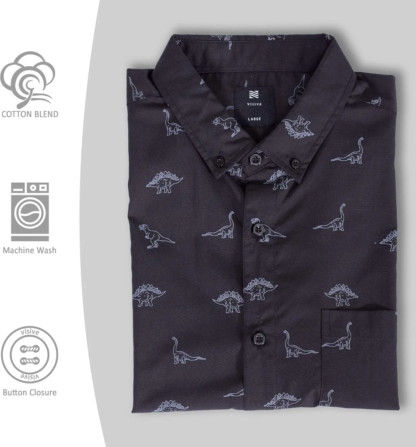 Visive Mens Short Sleeve Button Down Printed Shirts - Over 45 Novelty Prints Sizes S - 4XL