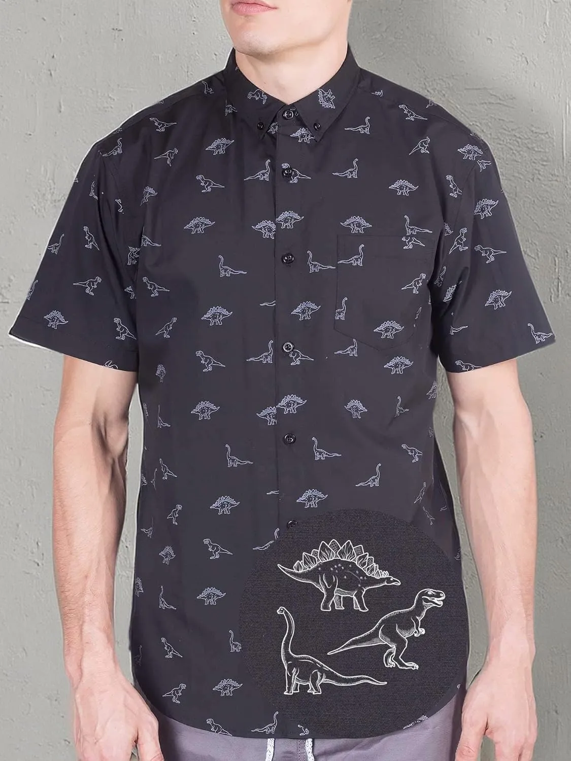 Visive Mens Short Sleeve Button Down Printed Shirts - Over 45 Novelty Prints Sizes S - 4XL