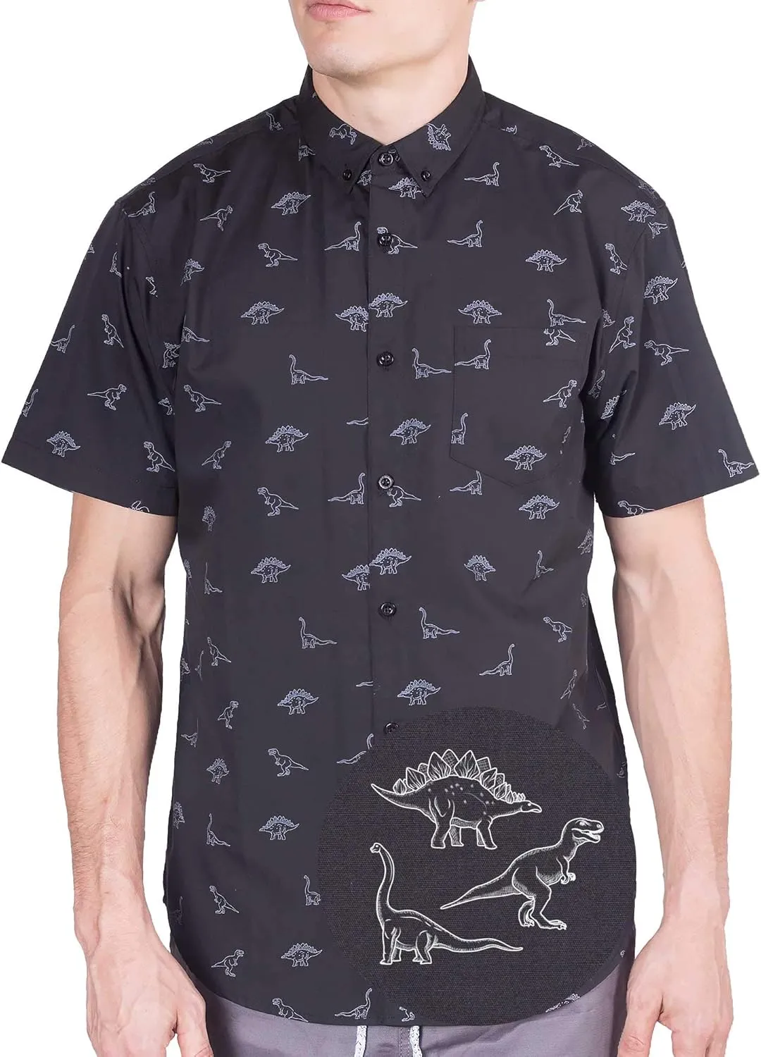 Visive Mens Short Sleeve Button Down Printed Shirts - Over 45 Novelty Prints Sizes S - 4XL