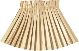 WELAKEN Pu Leather Skirts for Girls Kids & Teen & Toddler & Women Faux Leather Pleated Skirts