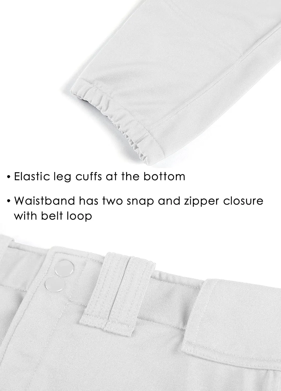 Willit Girls' Softball Pants Kids' Youth Baseball Pant Belted Low Rise Fastpitch Pants with Pockets