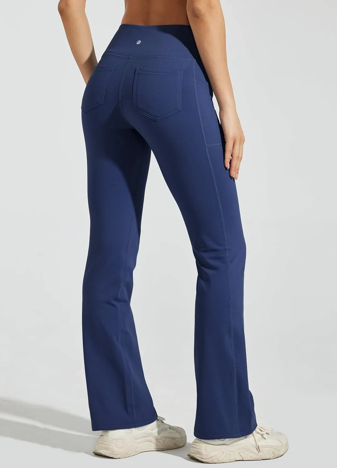 Willit Women's Fleece Lined Pants Yoga Bootcut Thermal Winter Pants High Waisted Flare Leggings Water Resistant