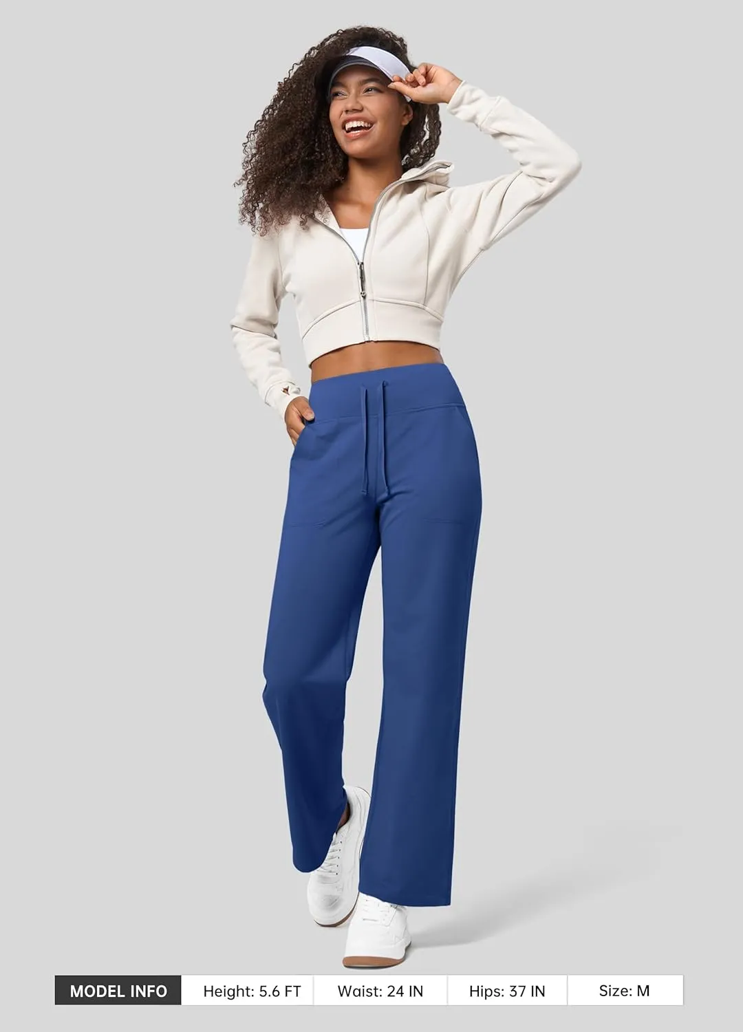 Willit Women's Fleece Lined Wide Leg Thermal Yoga Winter Pants with Pockets High Waist Comyf Casual Lounge Pants
