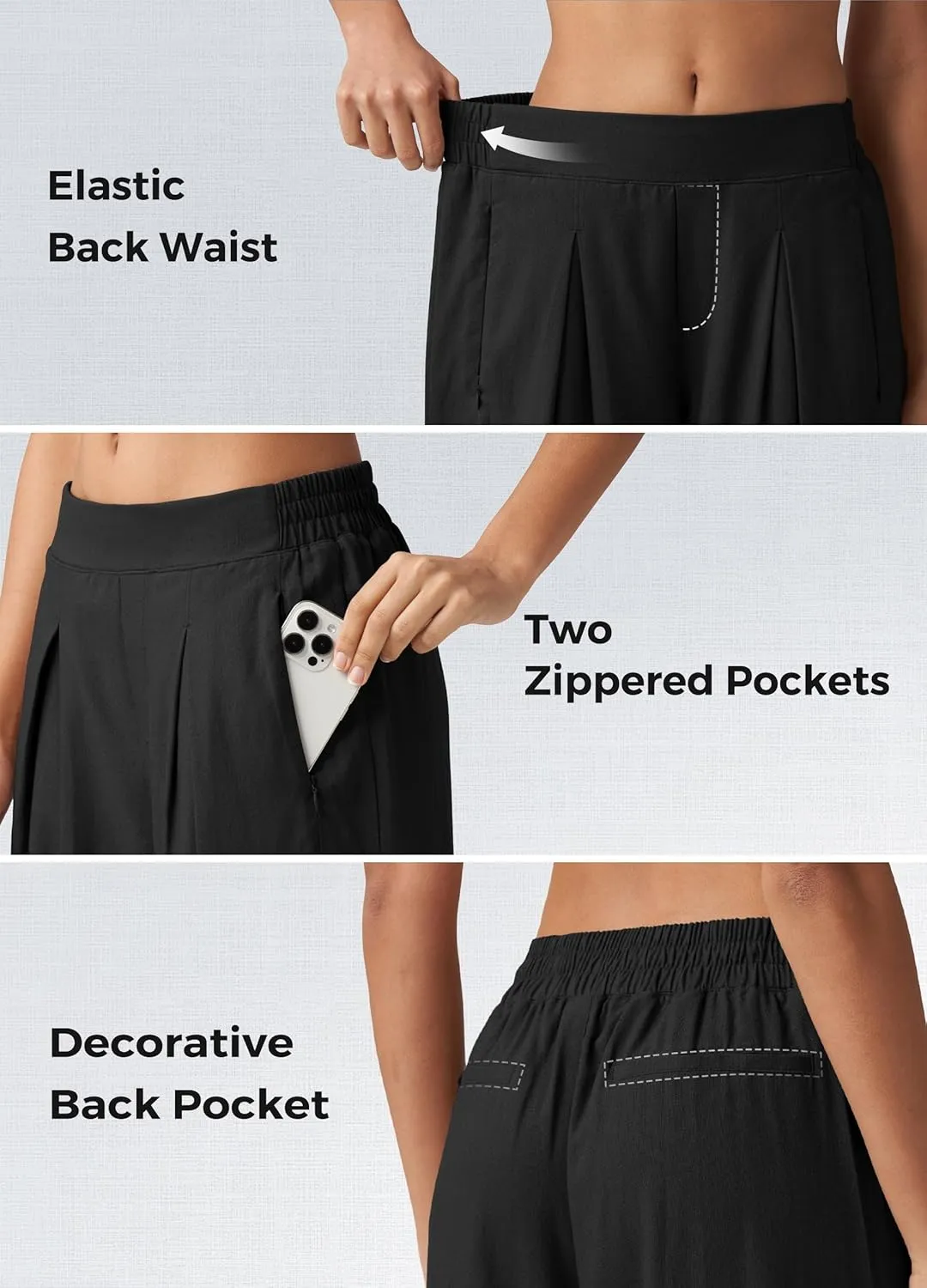 Willit Women's Linen Pants Wide Leg Casual Beach Summer Pants Palazzo Lounge Pants with Pockets