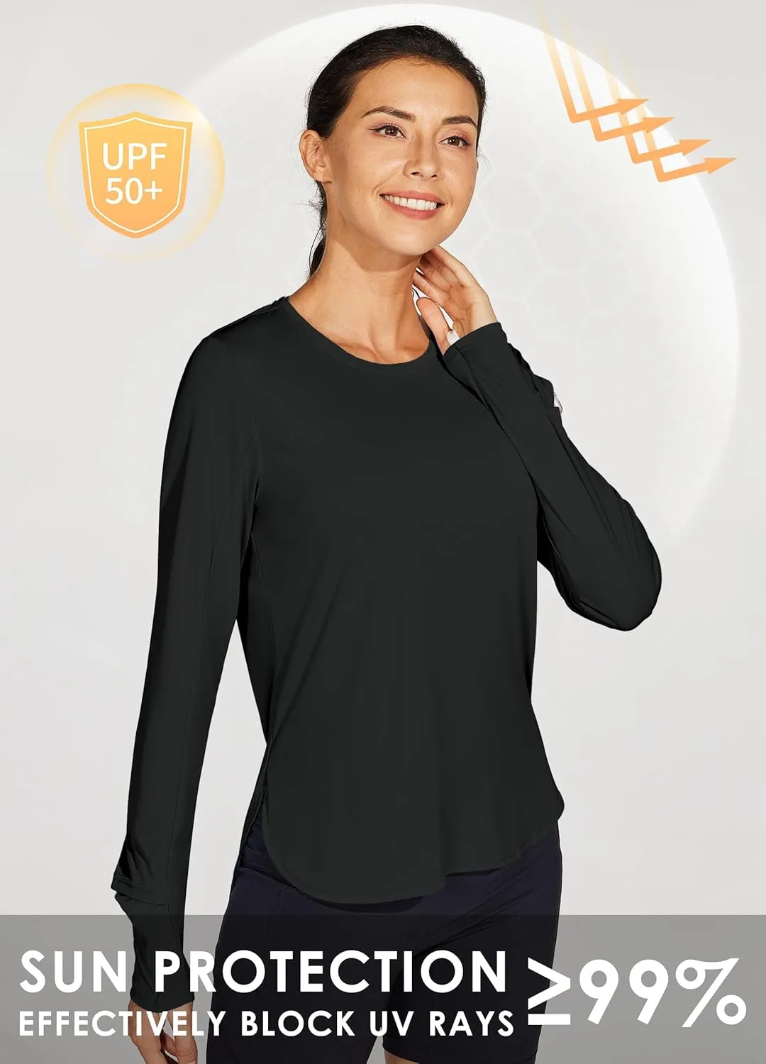 Willit Women's Sun Shirts UPF 50  SPF Long Sleeve Hiking Lightweight Quick Dry UV Protection Outdoor