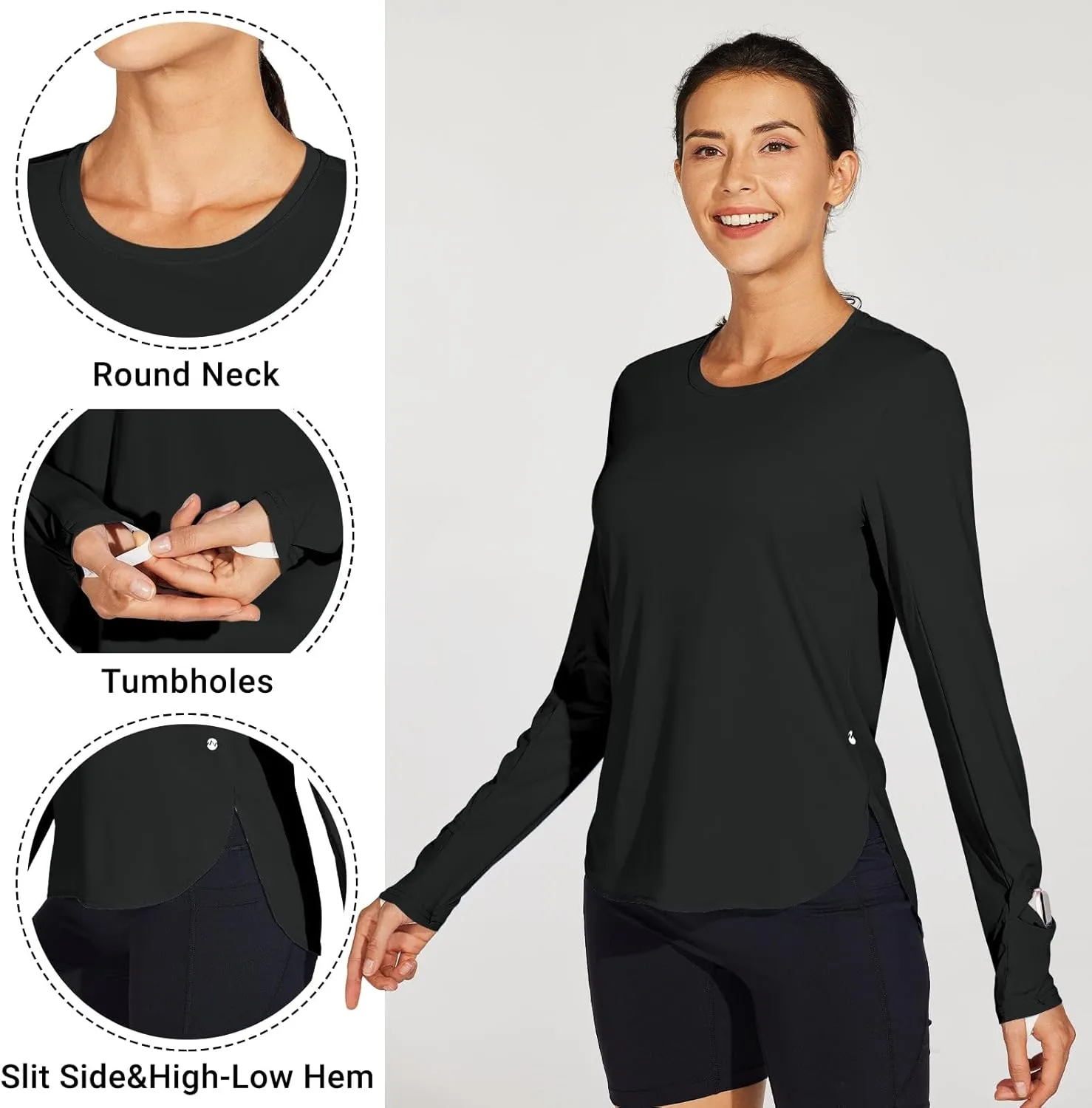 Willit Women's Sun Shirts UPF 50  SPF Long Sleeve Hiking Lightweight Quick Dry UV Protection Outdoor
