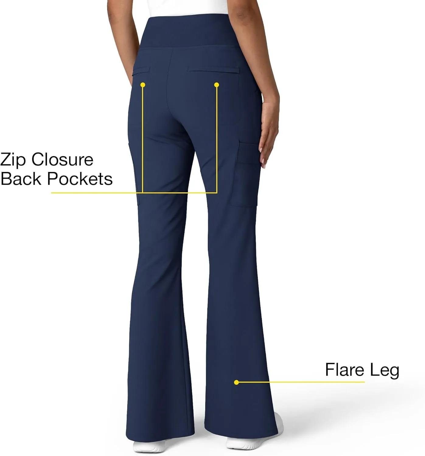 Wink Women's Cargo Flare Scrub Pant