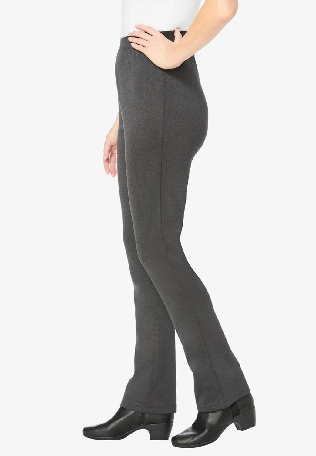 Woman Within Plus Size Bootcut Ponte Stretch Knit Pant