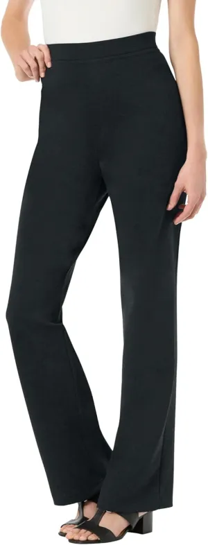 Woman Within Plus Size Bootcut Ponte Stretch Knit Pant