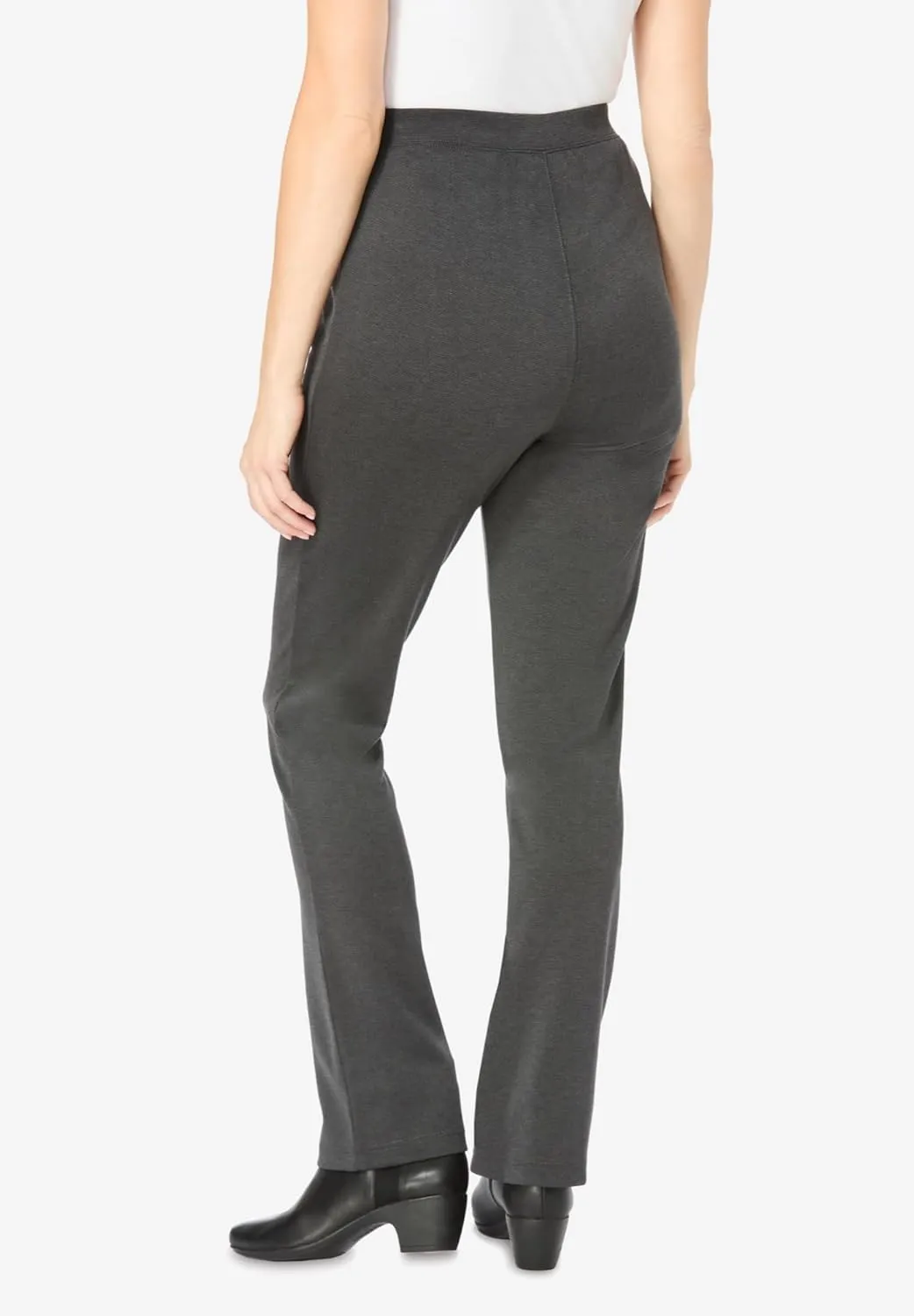 Woman Within Plus Size Bootcut Ponte Stretch Knit Pant
