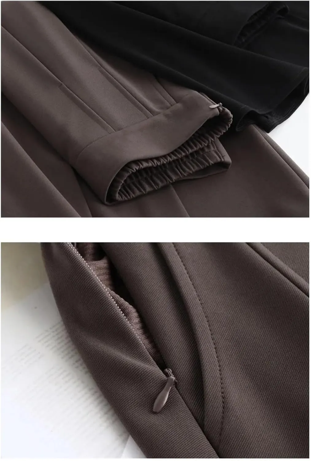 Women A-Line Skirt Spring Split Joint Pleated Skirt High Waisted Midi Skirt