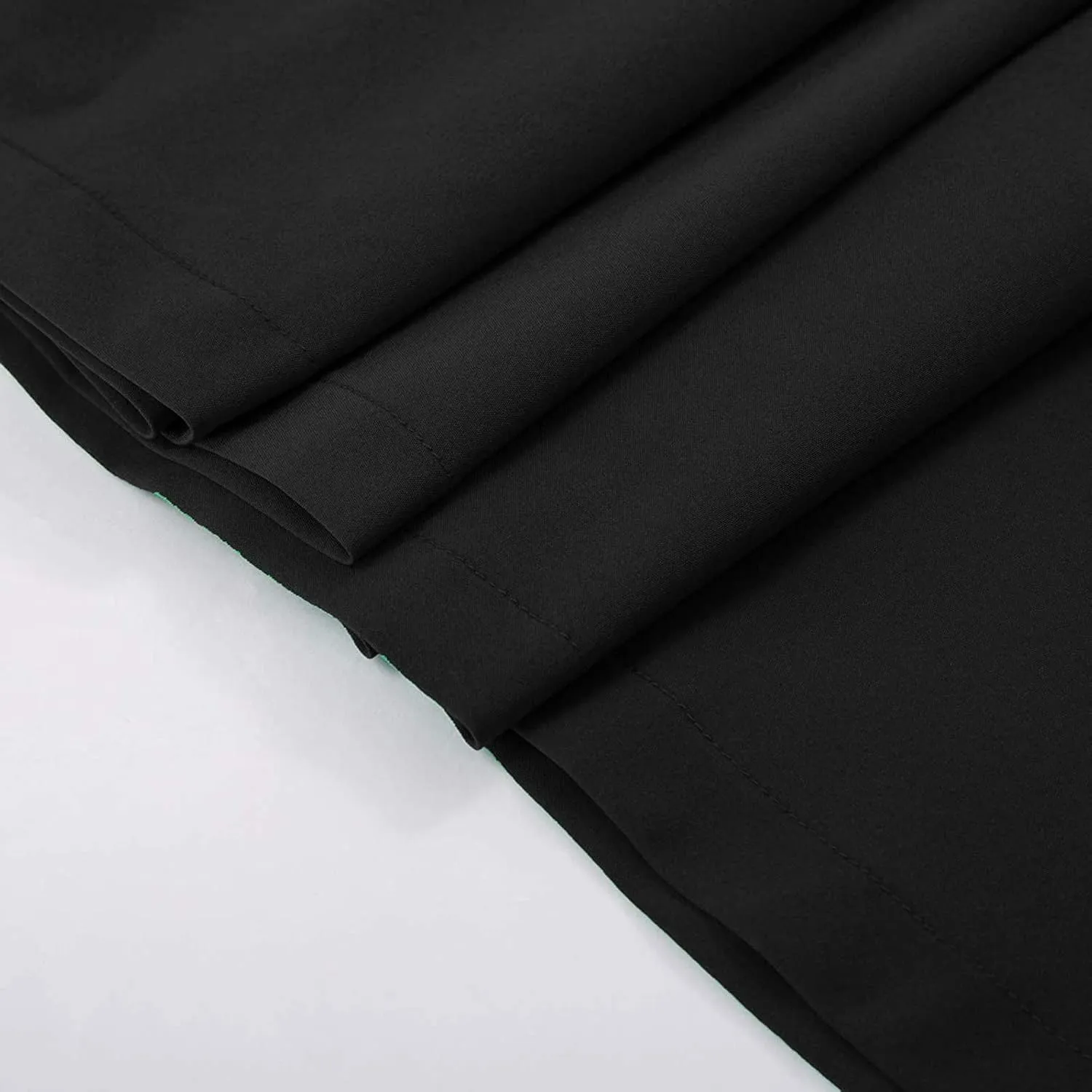 Women Casual Midi Skirt with Pockets Vintage Button Elastic High Waisted Pleated A-Line Skirts Trendy Skirts for Women