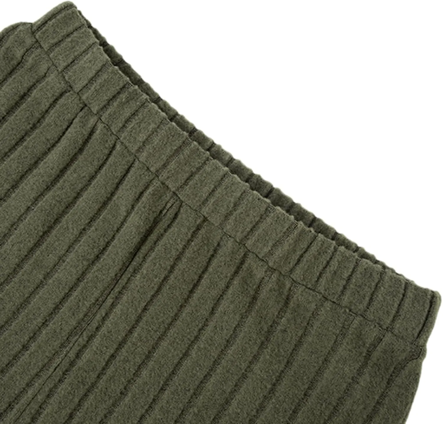 Women Knitted High Waist Flared Pants Stretch Solid Color Ribbed Bell Bottoms Elastic Stretchy Yoga Trousers