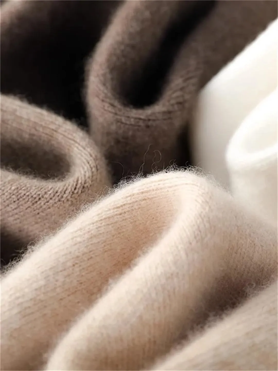 Women Knitted Pants High Waist Wool Wide Leg Sweatpants Straight Loose Trousers