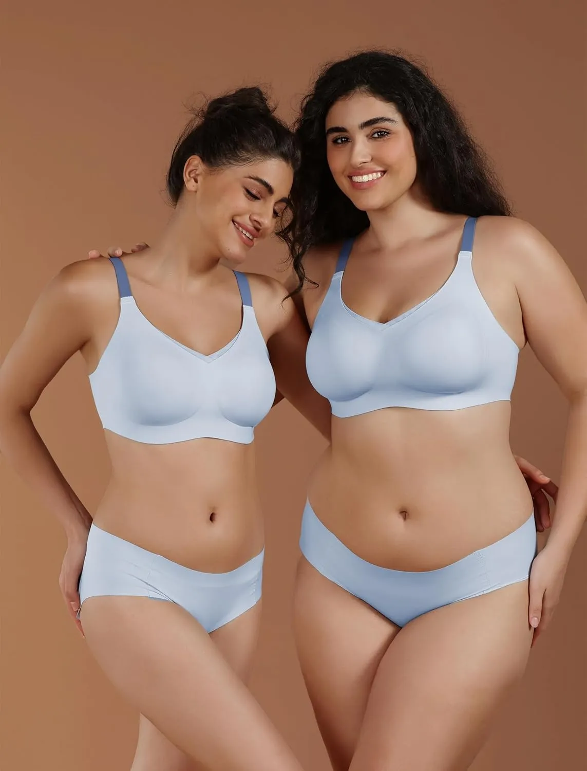 Women No Underwire Bra Comfort Seamless Full Coverage Mesh Bralette Bra with Adjustable Contrast Color Strap S-4XL