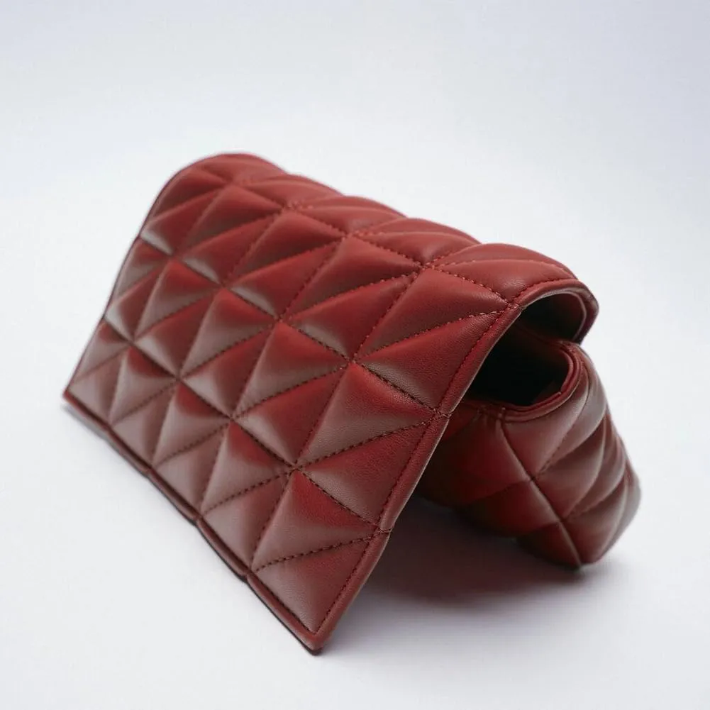 Women Small Quilted Crossbody Bags Stylish Designer Evening Bag Clutch Purses and Handbags with Chain Shoulder Strap