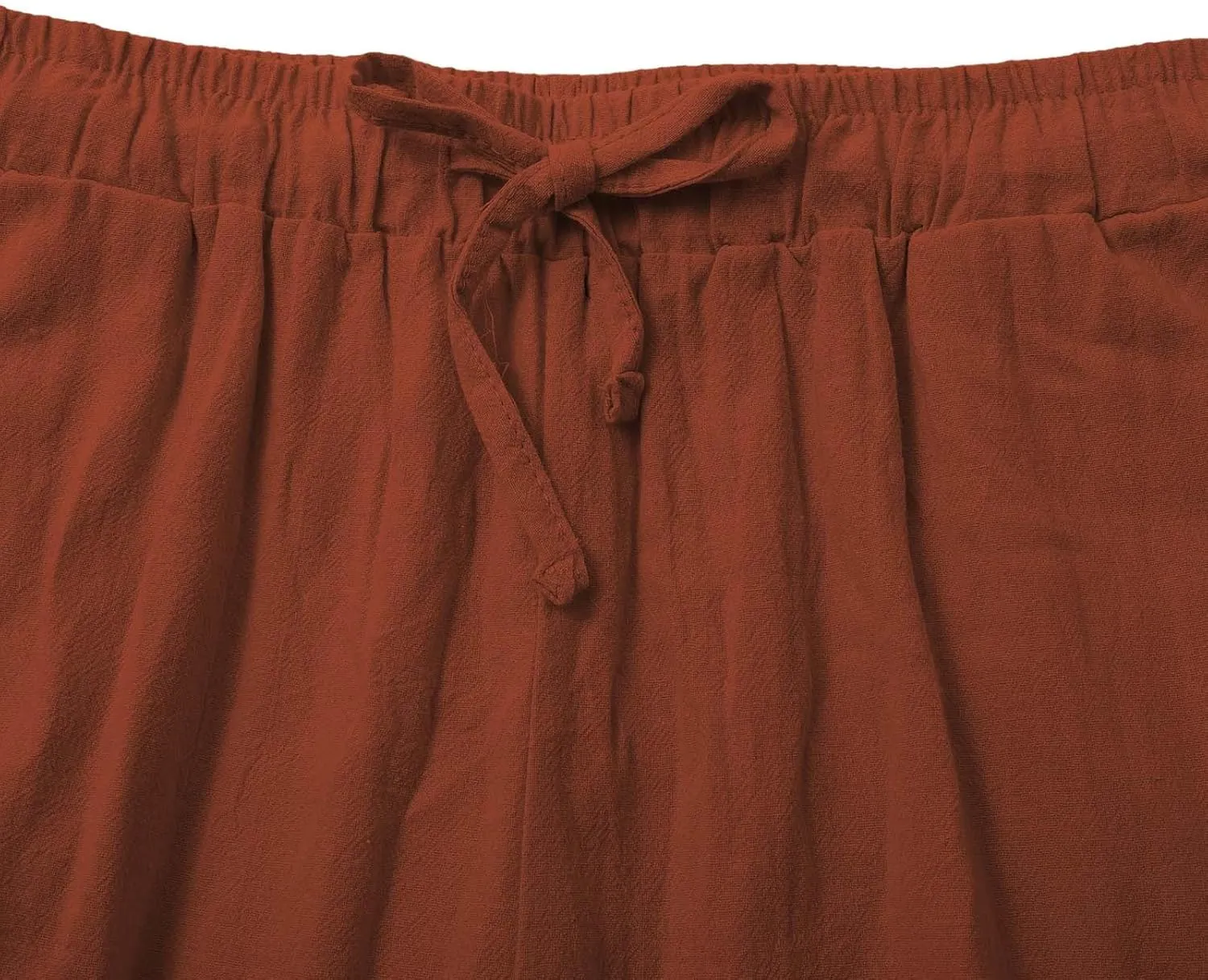 Womens Cotton Linen Pants Pants Fashion Drawstring Elastic Trousers Comfy Sports Athletic Lounge Pants with Pockets
