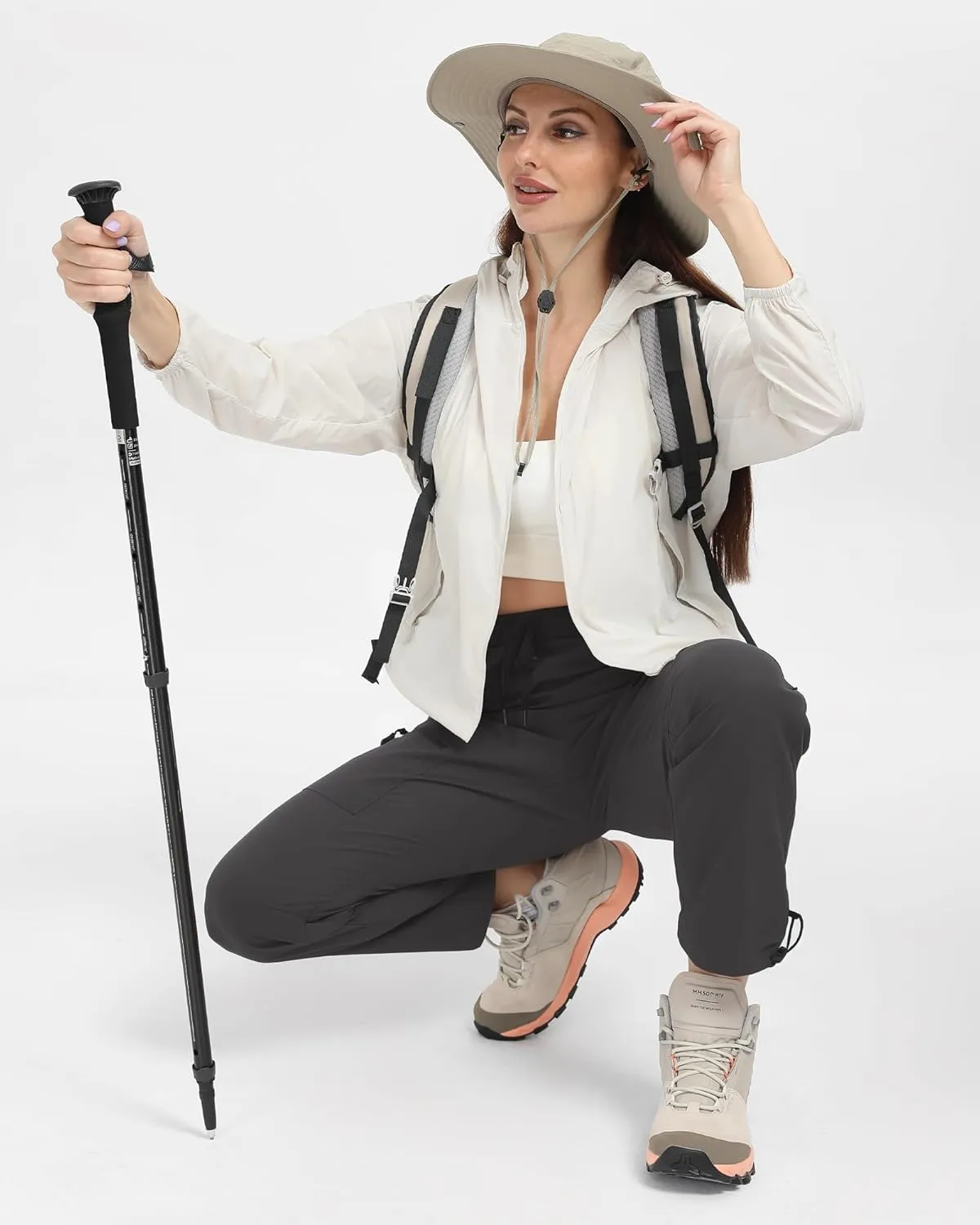 Womens Hiking Pants Quick Dry Tall Insteam 30"/32"/34"/36" Cargo Joggers Lightweight Breathable Pants with 5 Pockets