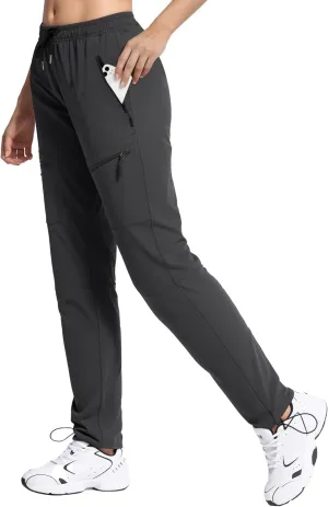 Womens Hiking Pants Quick Dry Tall Insteam 30"/32"/34"/36" Cargo Joggers Lightweight Breathable Pants with 5 Pockets