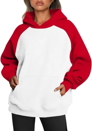 Womens Oversized Hoodies Fleece Sweatshirts Long Sleeve Hoodie Sweaters Pullover Outfits with Pocket
