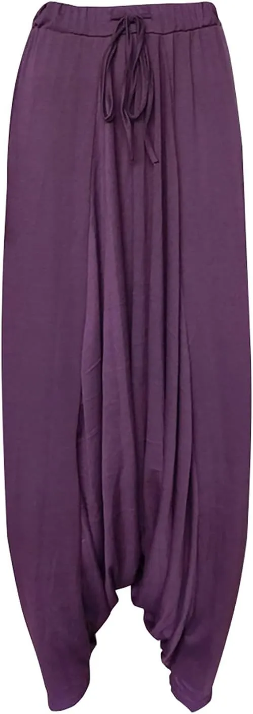 Women's Sexy Sport Wide Leg Pants Floral Print Lace Up Loose High Waist Palazzo Flared Trousers
