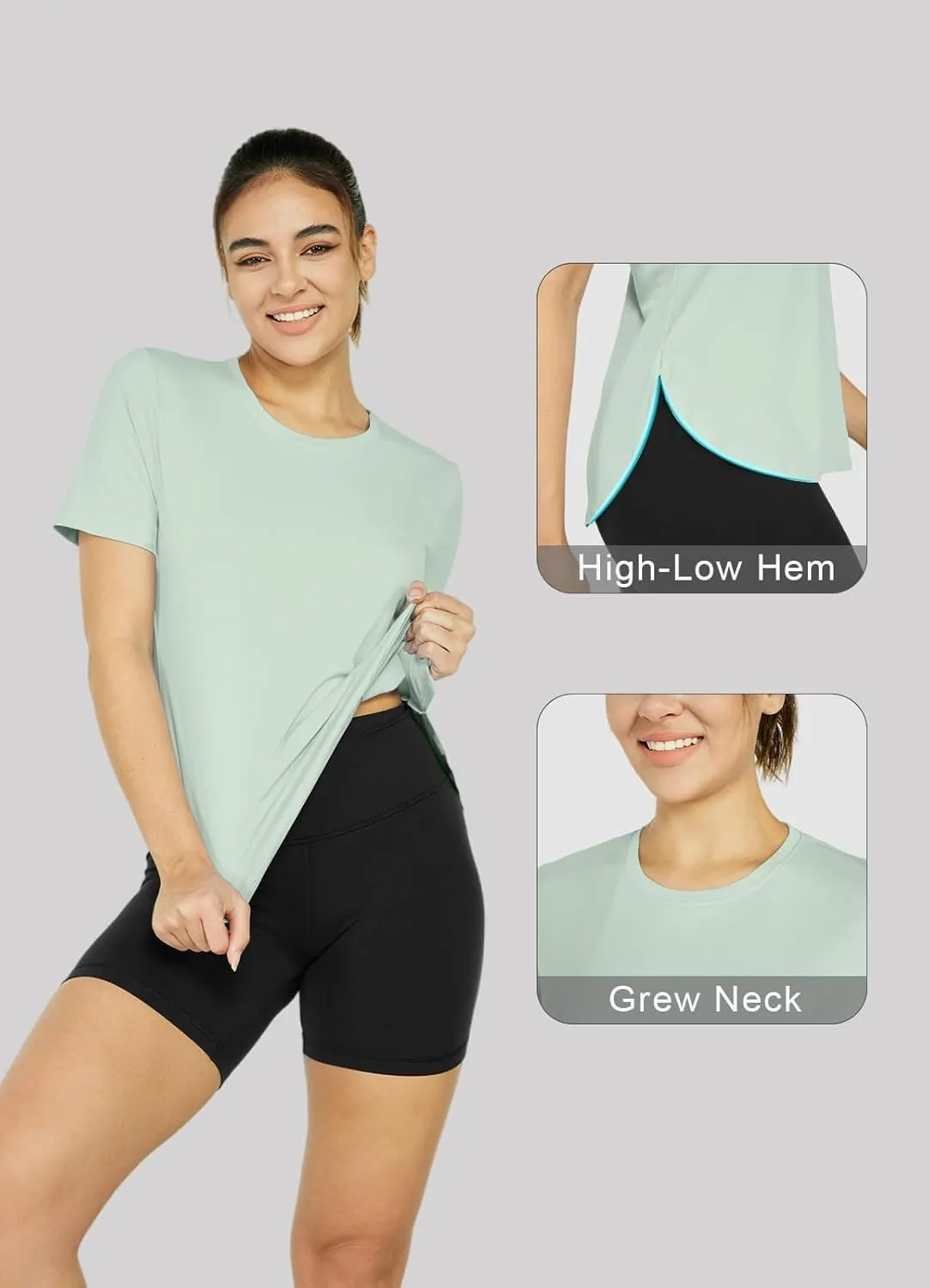 Women's Sun Protection Shirts UV SPF UPF 50  Short Sleeve Workout Tops Hiking Running Quick Dry