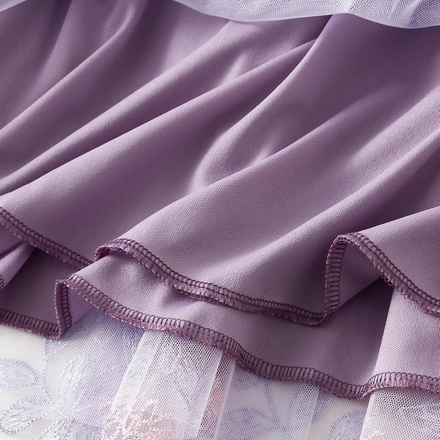 Women's Tulle Midi Skirt Elastic High Waist Layered Pleated Mesh Flowy A-Line Prom Party Long Tutu Skirts