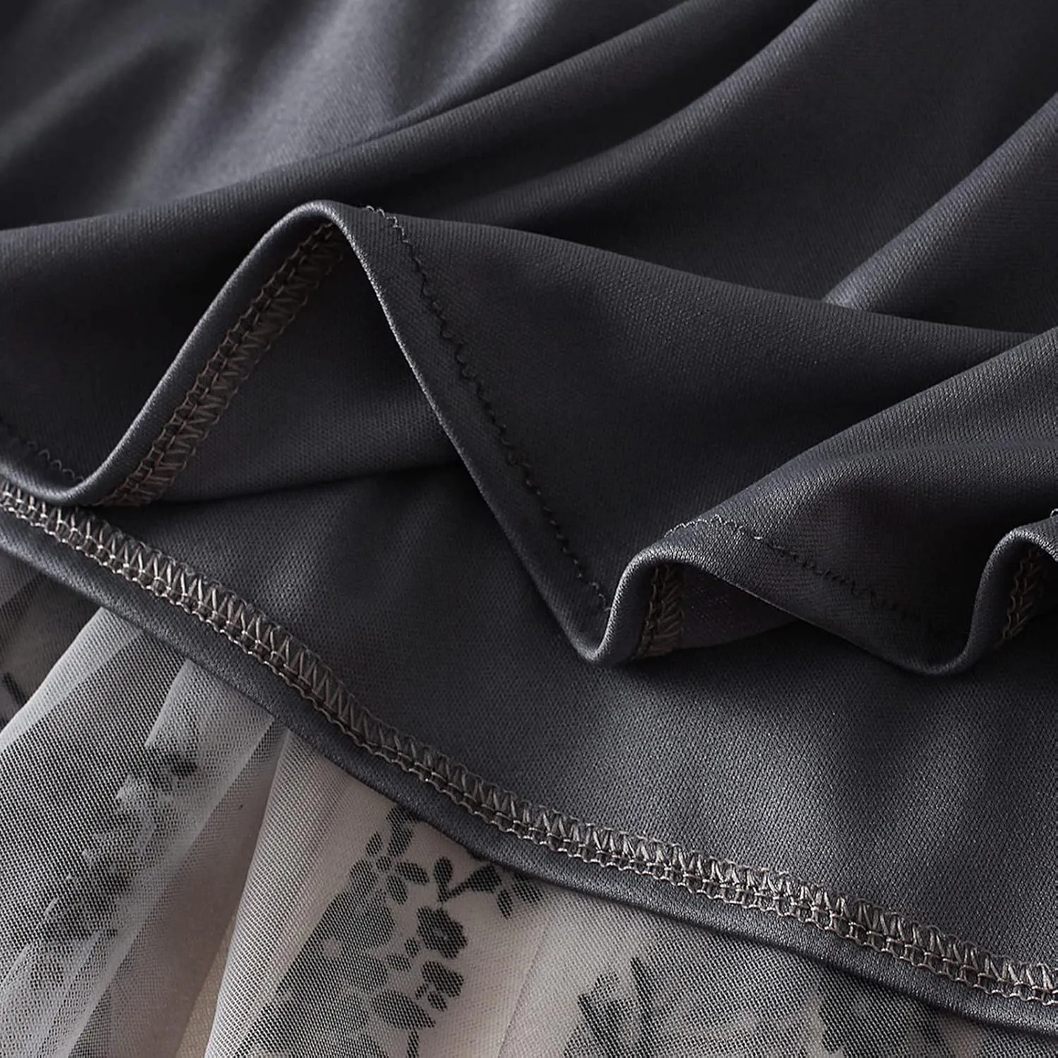 Women's Tulle Midi Skirt Elastic High Waist Layered Pleated Mesh Flowy A-Line Prom Party Long Tutu Skirts