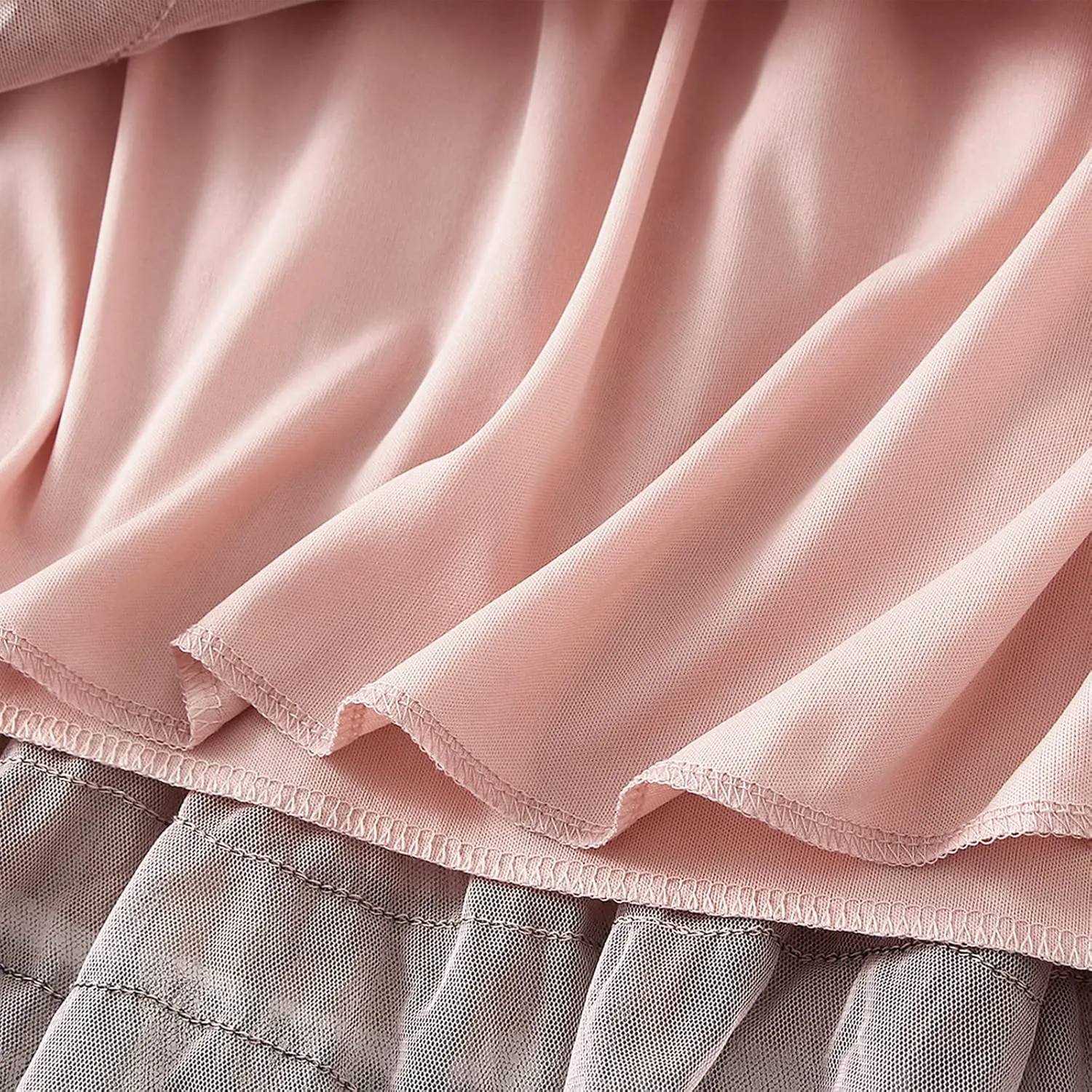 Women's Tulle Midi Skirt Elastic High Waist Layered Pleated Mesh Flowy A-Line Prom Party Long Tutu Skirts