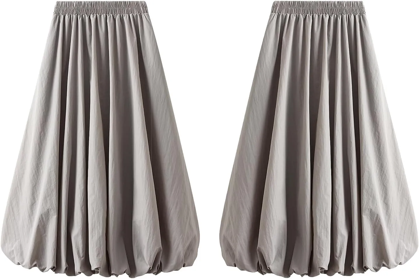 Women's Y2k Bubble Maxi Skirt Elastic Waist Puffy Hem Skirt Casual A Line Flowy Long Flower Bud Skirts