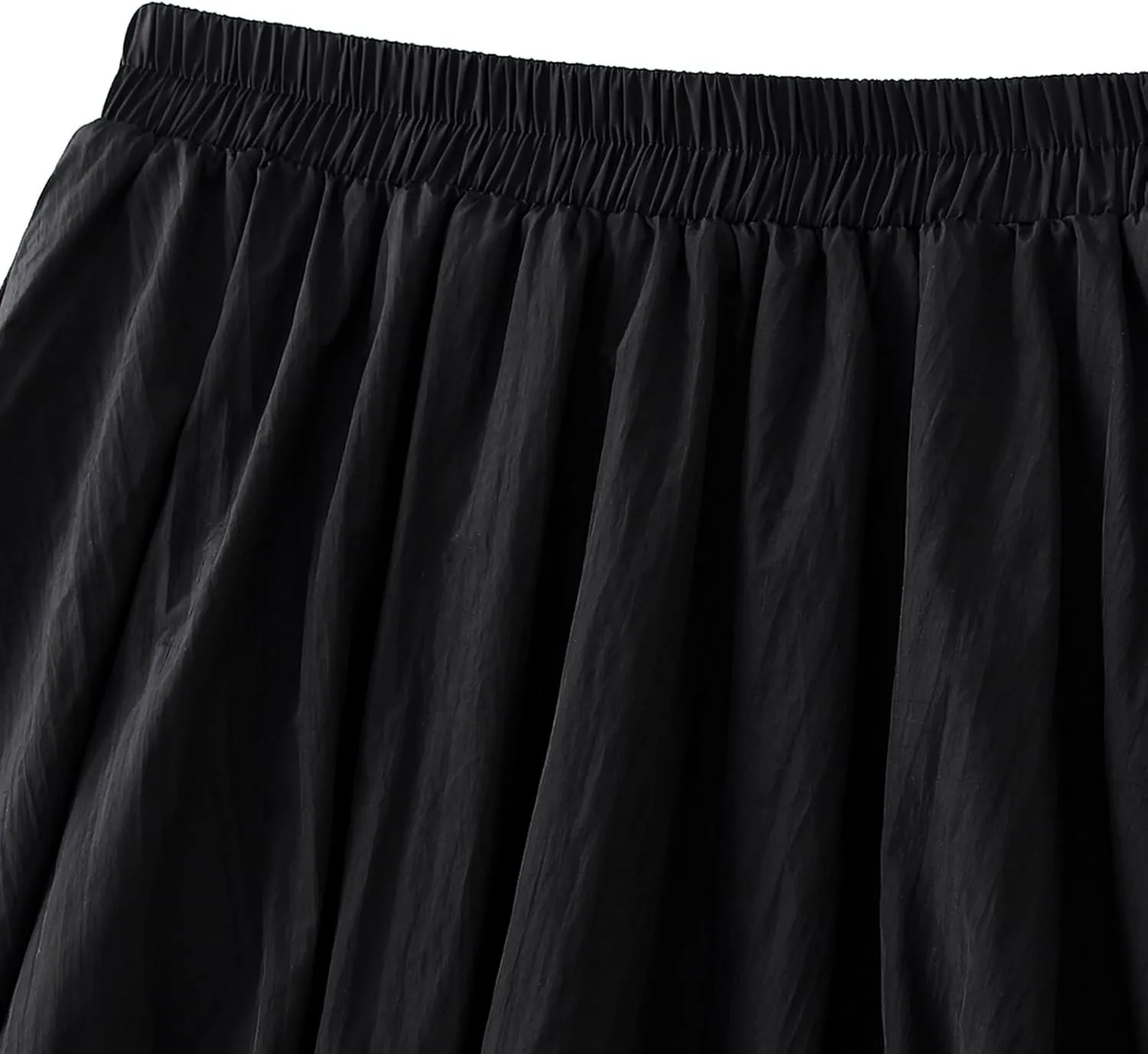 Women's Y2k Bubble Maxi Skirt Elastic Waist Puffy Hem Skirt Casual A Line Flowy Long Flower Bud Skirts
