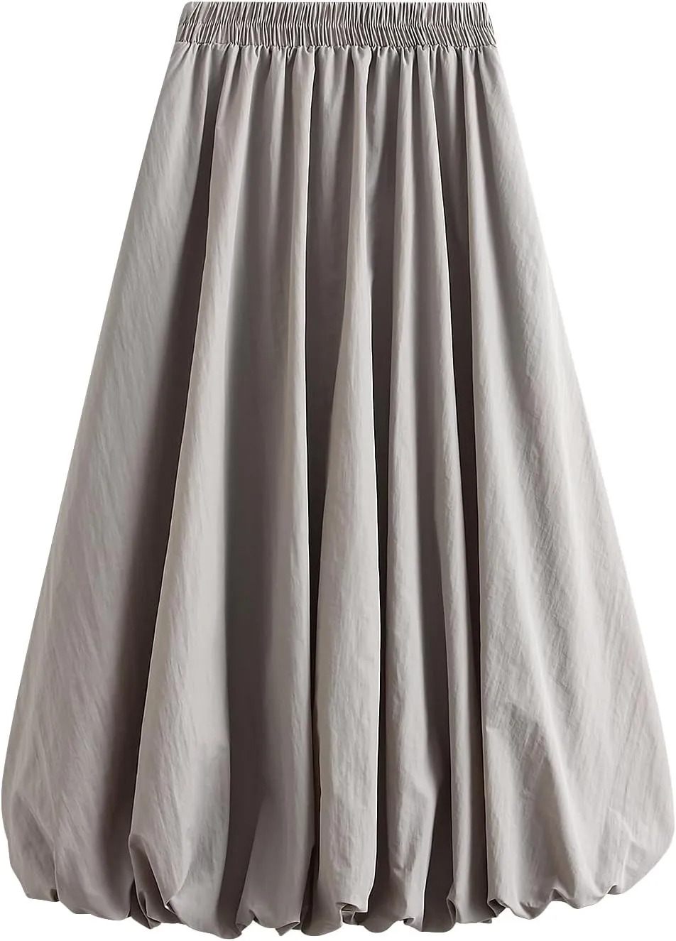 Women's Y2k Bubble Maxi Skirt Elastic Waist Puffy Hem Skirt Casual A Line Flowy Long Flower Bud Skirts