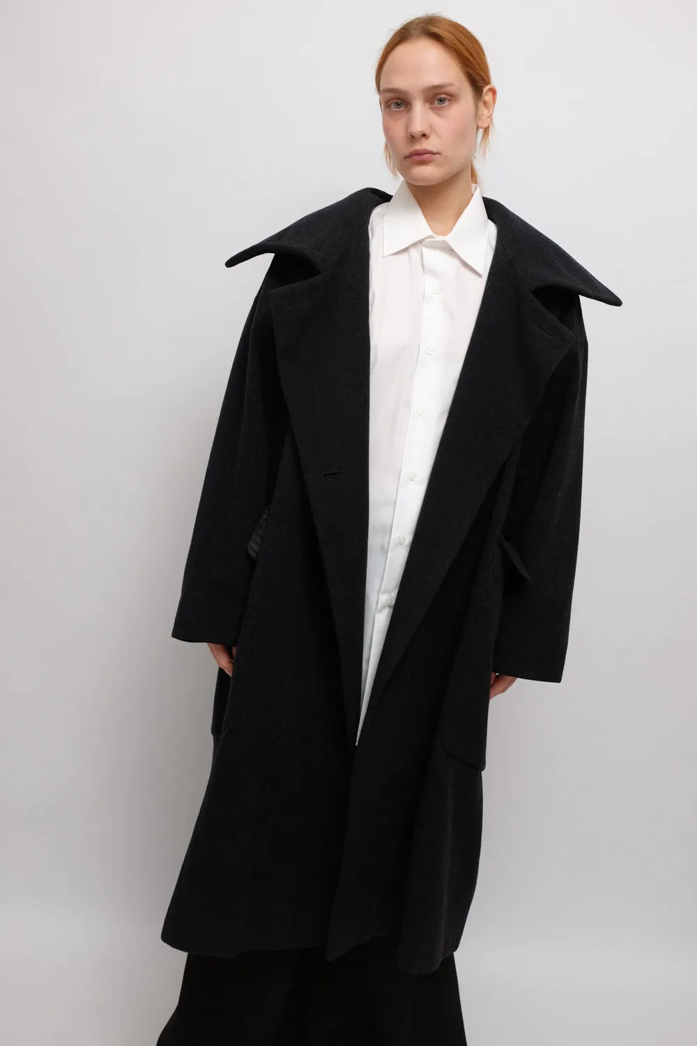 WOOL MAXI VINTAGE OVERSIZE COAT