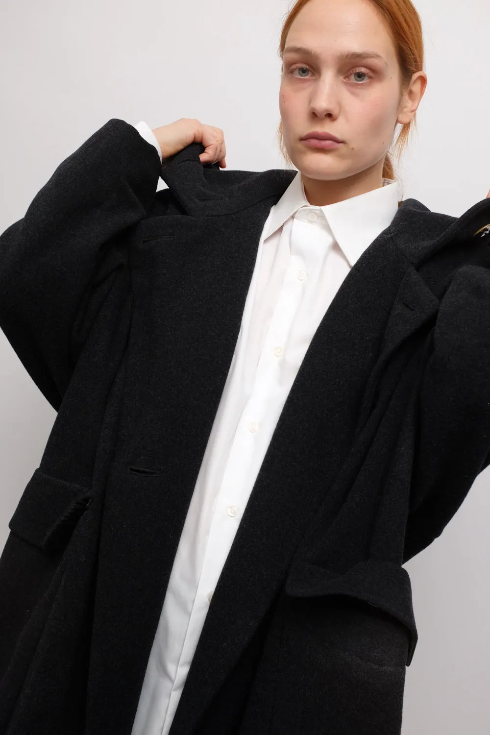 WOOL MAXI VINTAGE OVERSIZE COAT