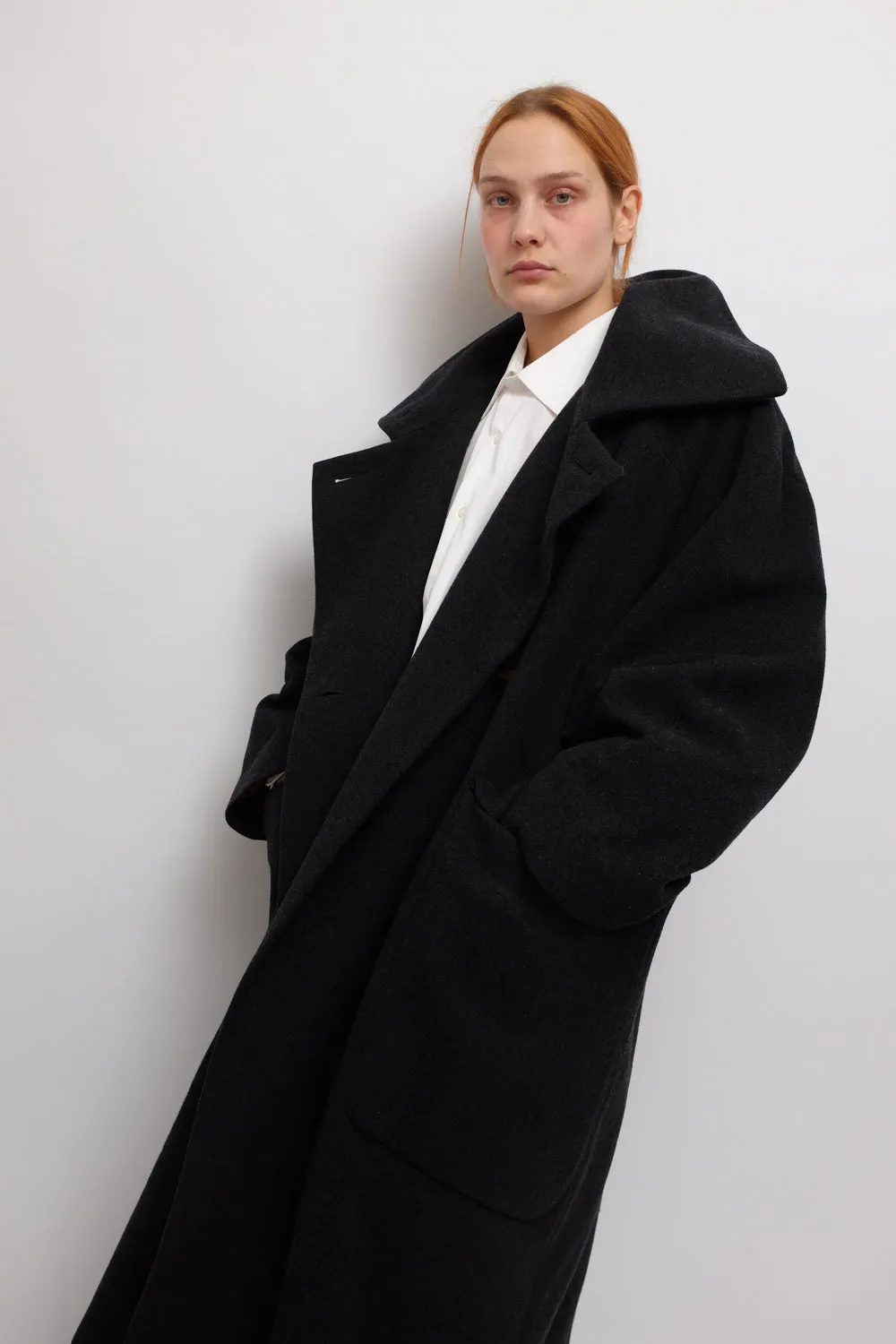 WOOL MAXI VINTAGE OVERSIZE COAT