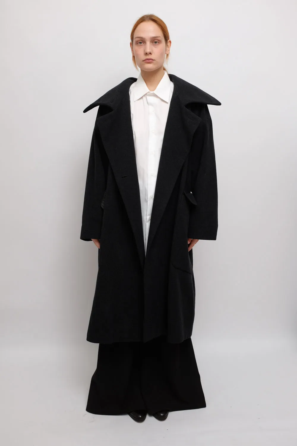 WOOL MAXI VINTAGE OVERSIZE COAT