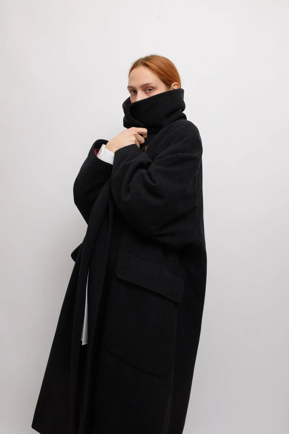WOOL MAXI VINTAGE OVERSIZE COAT