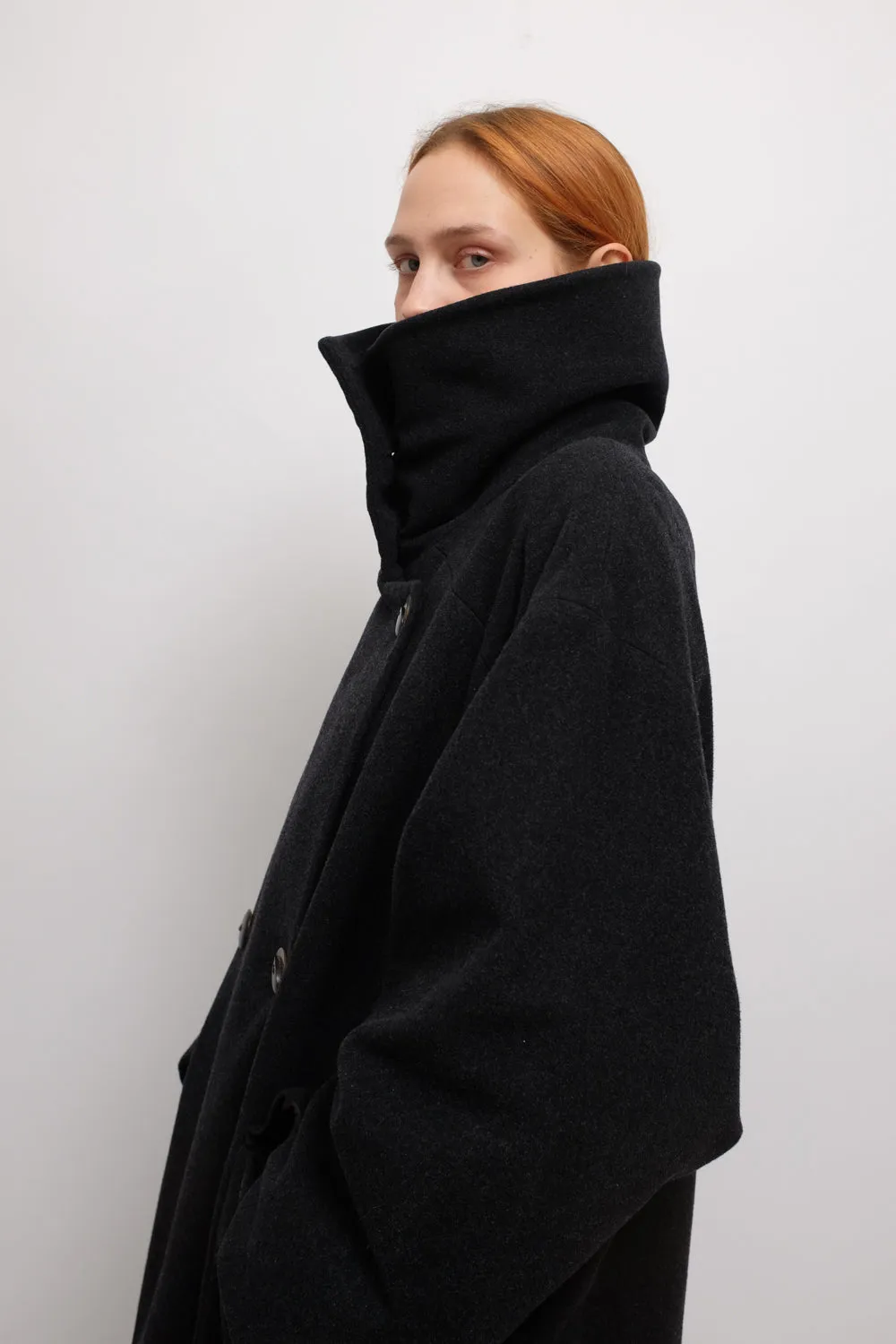 WOOL MAXI VINTAGE OVERSIZE COAT