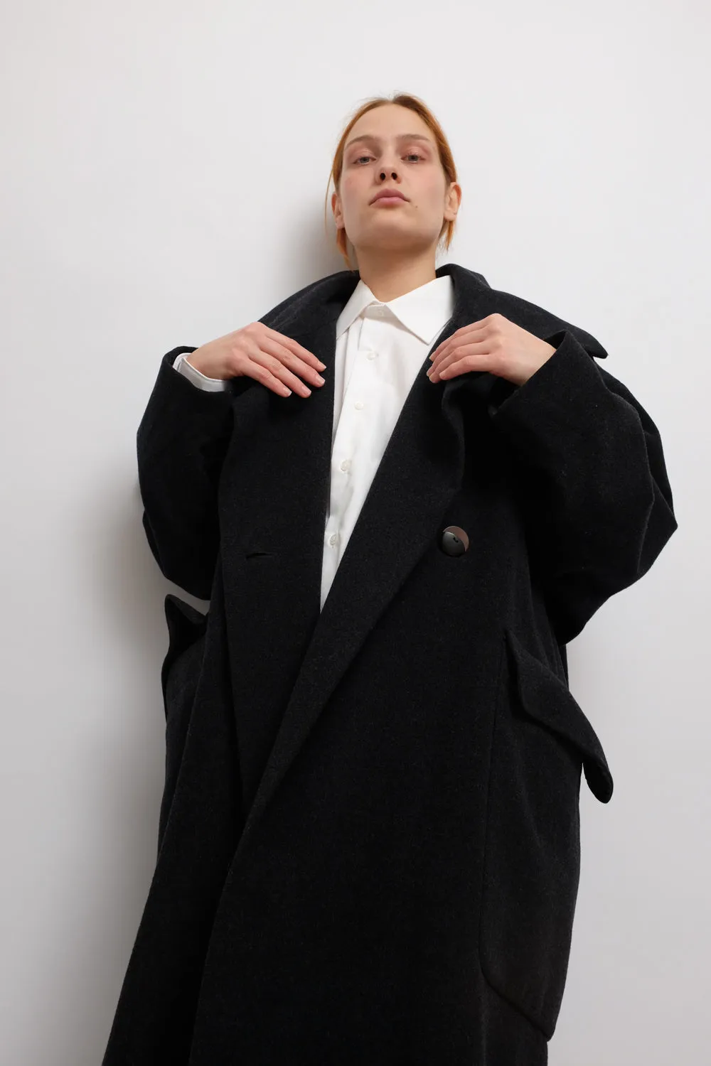 WOOL MAXI VINTAGE OVERSIZE COAT