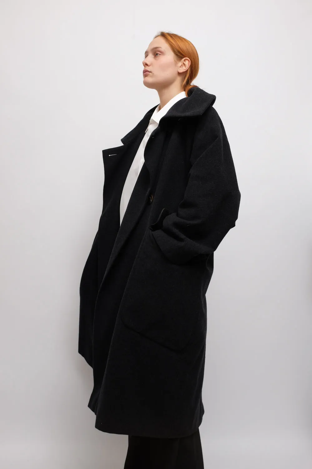 WOOL MAXI VINTAGE OVERSIZE COAT