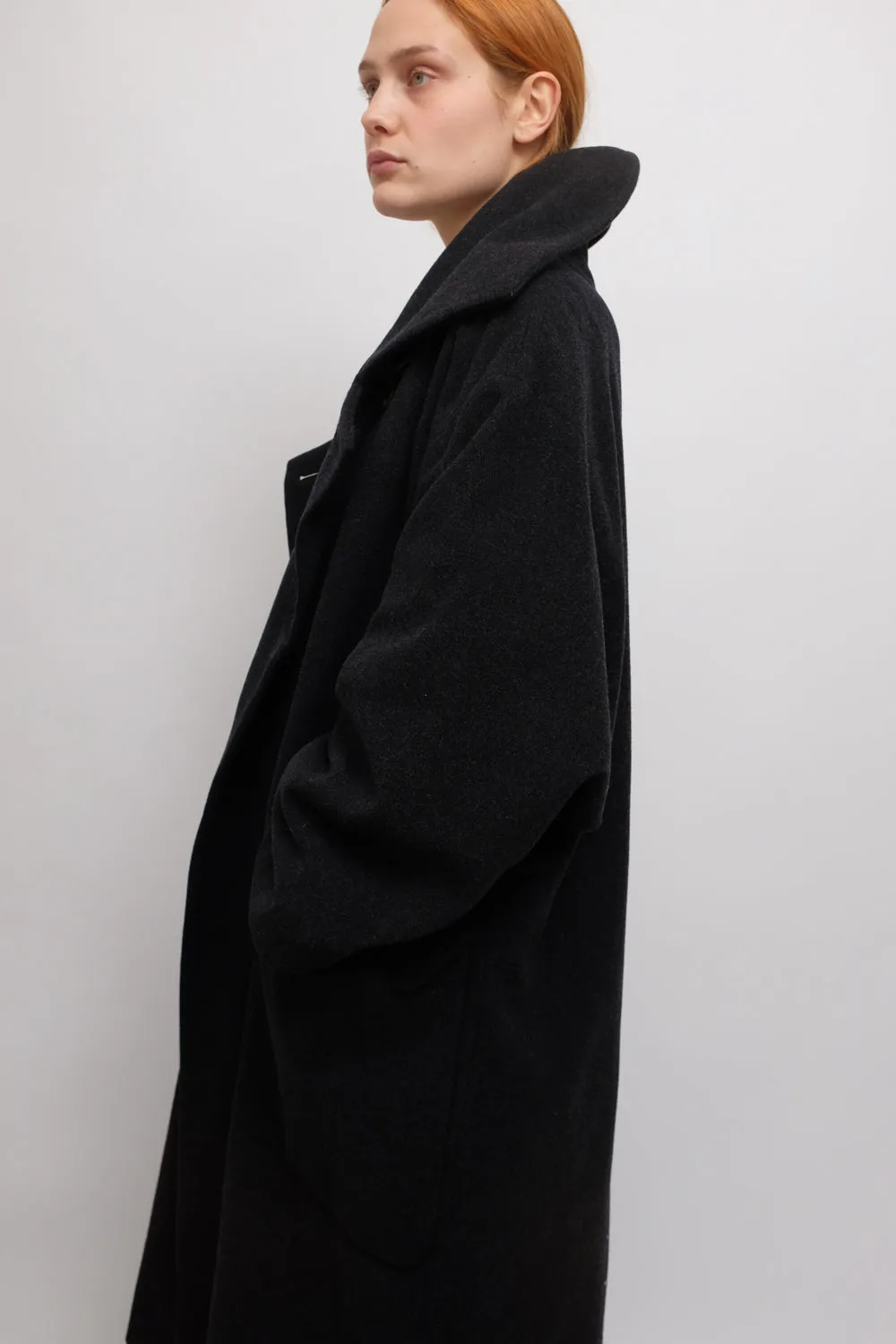 WOOL MAXI VINTAGE OVERSIZE COAT