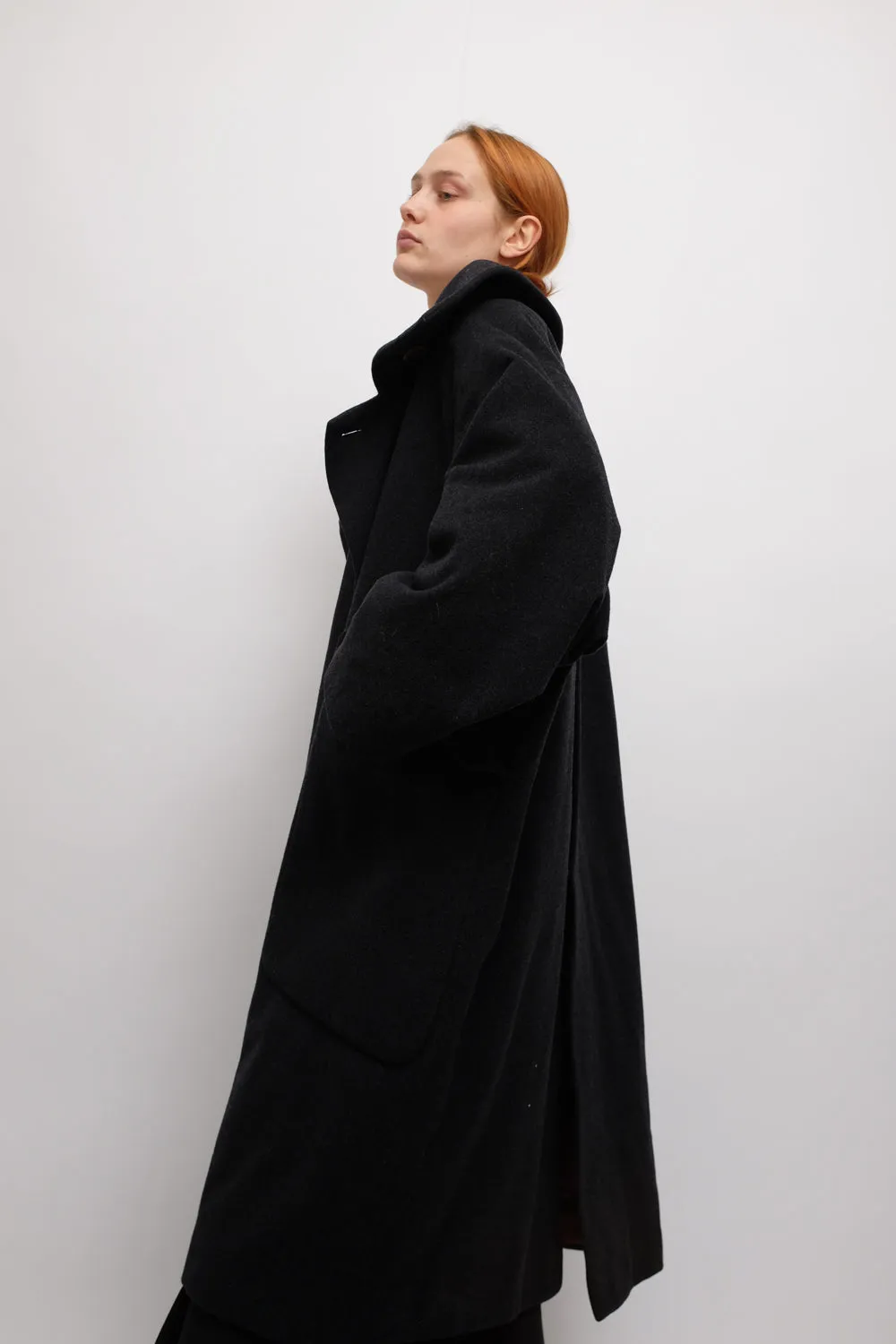 WOOL MAXI VINTAGE OVERSIZE COAT