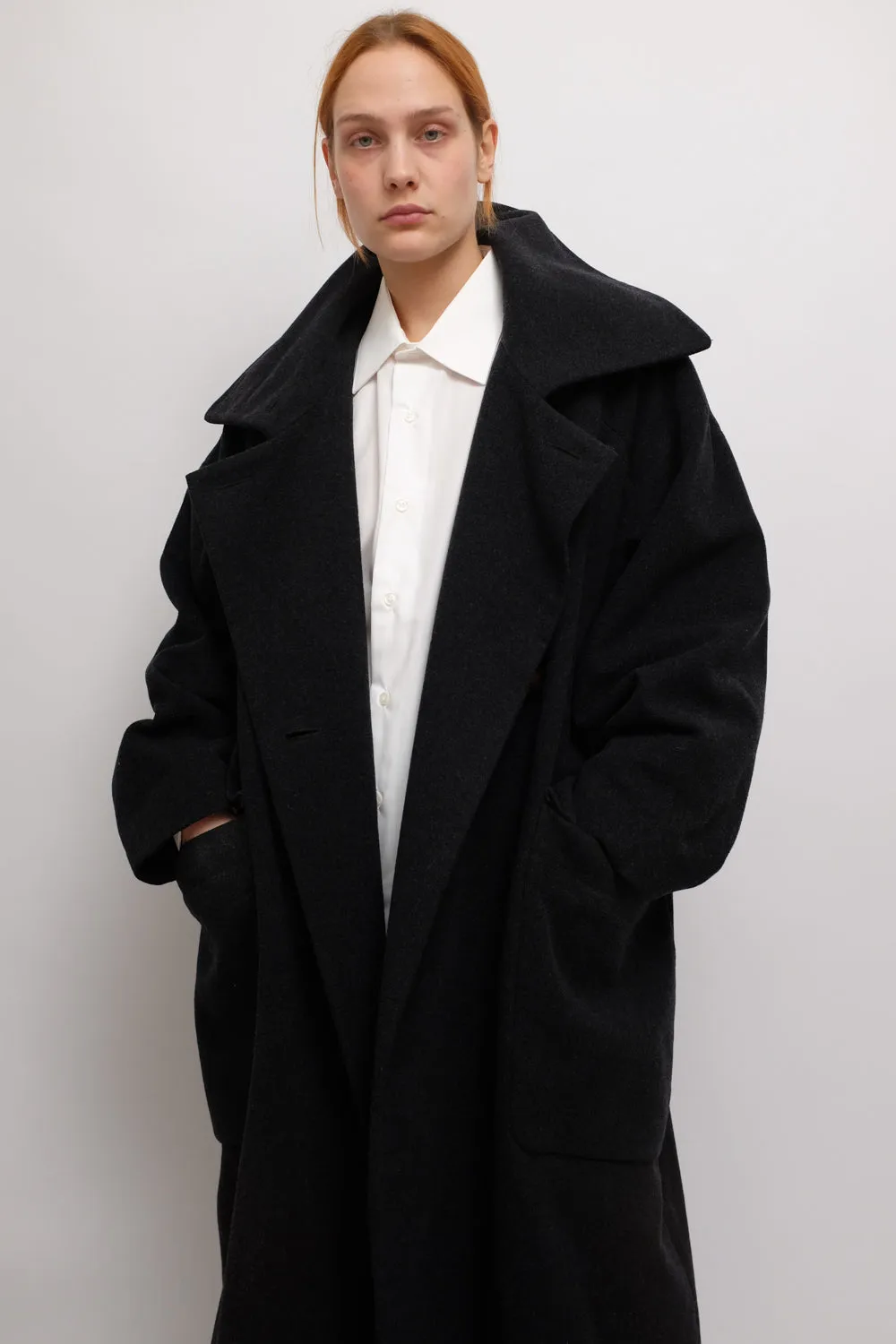 WOOL MAXI VINTAGE OVERSIZE COAT