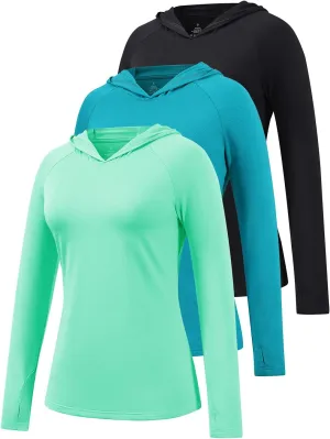Xelky Women's Hoodie Long Sleeve Sun Shirts Lightweight UV Protection Hooded Shirt Athletic Hoodie with Thumb Hole